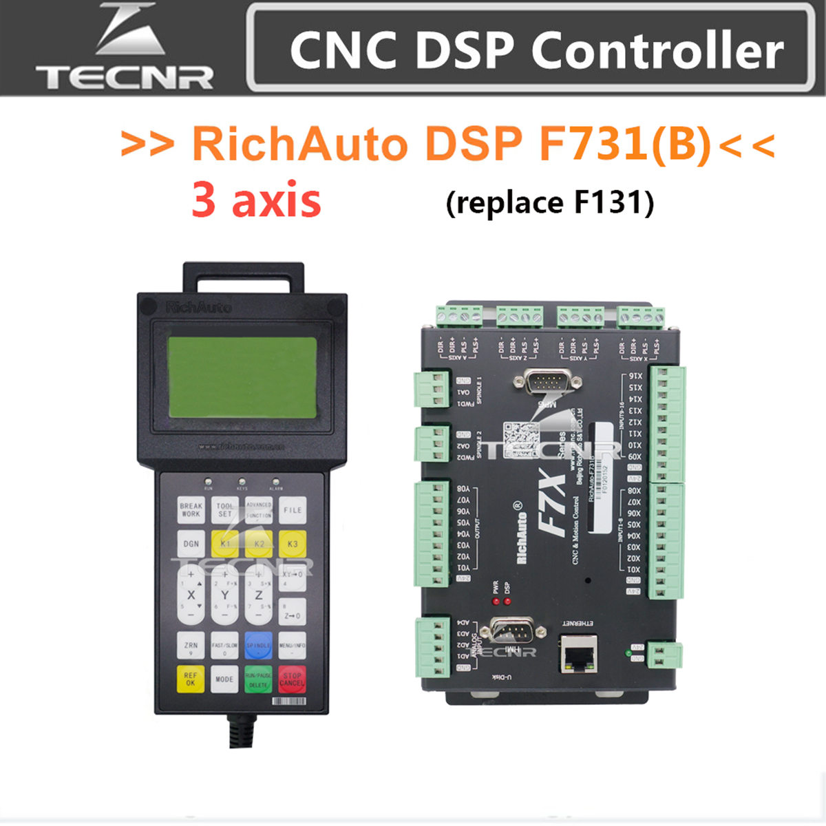 Richauto A11 Dsp Controller 3 Axis - RichAuto DSP F731 3-Achsen-Bewegungssteuerungssystem F7X CNC