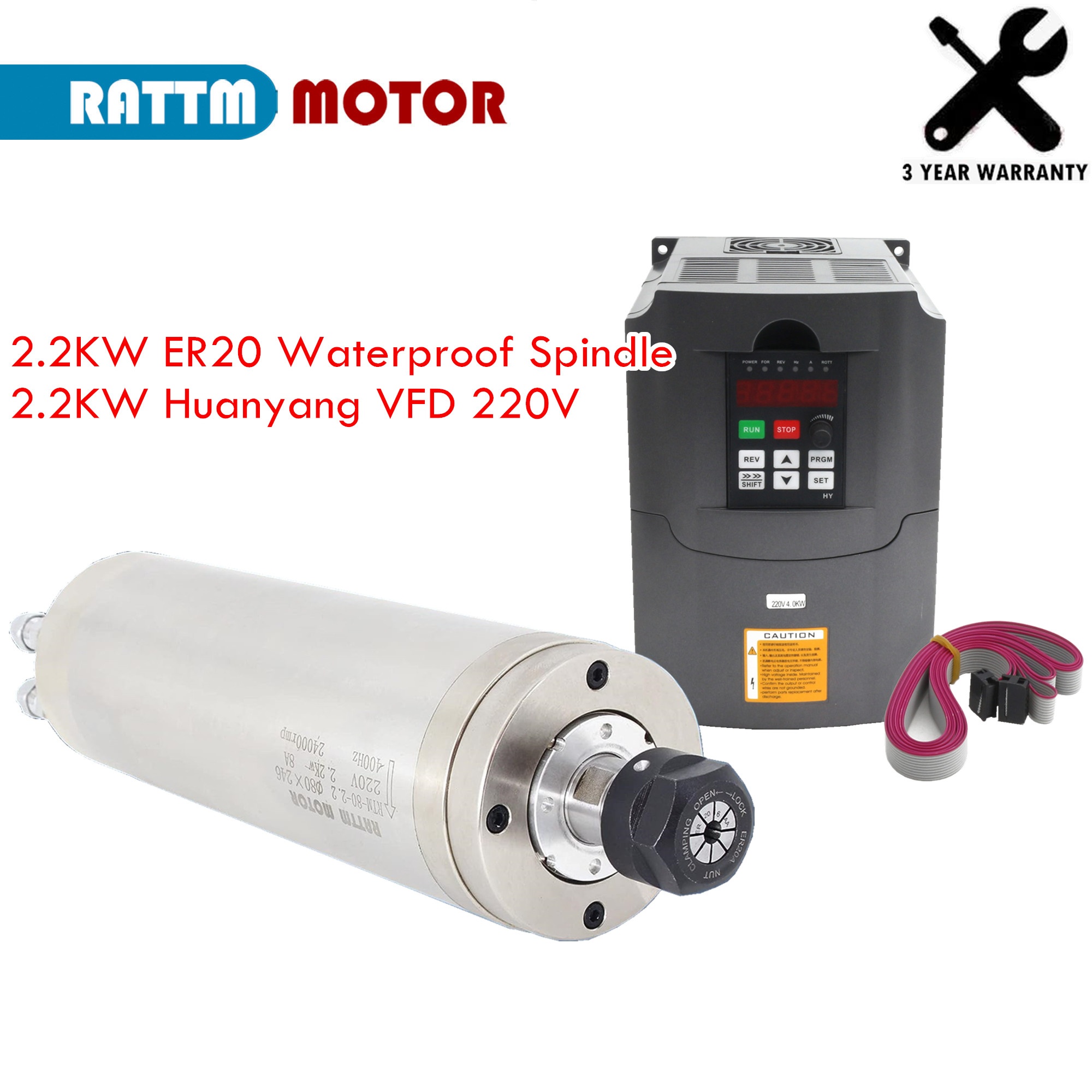 Wasserdichter wassergekühlter  – 2.2Kw Water Cooled Spindle Kit Vfd Bewertung und Preis